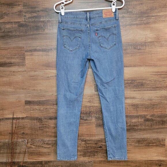 Levi's Jeans Sz 27 Skinny 711 Mid Rise Medium Light Wash Stretch Denim Western - Picture 2 of 12